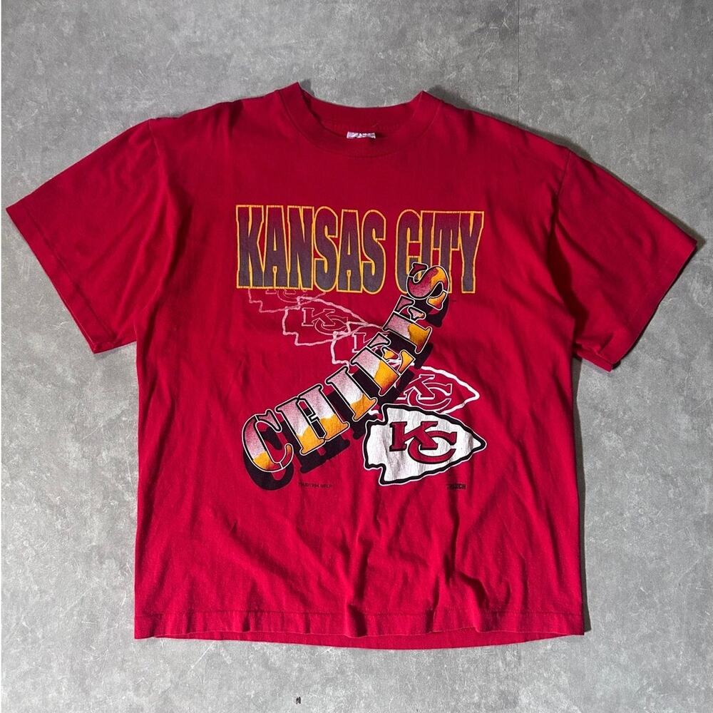 90's Vintage Kansas City Chiefs Red T-Shirt -XL